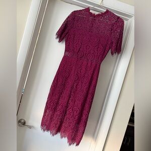 Lulu's Remarkable Burgundy Lace Dress
